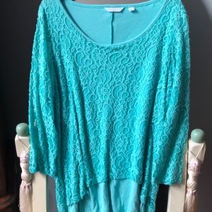 Green lace top